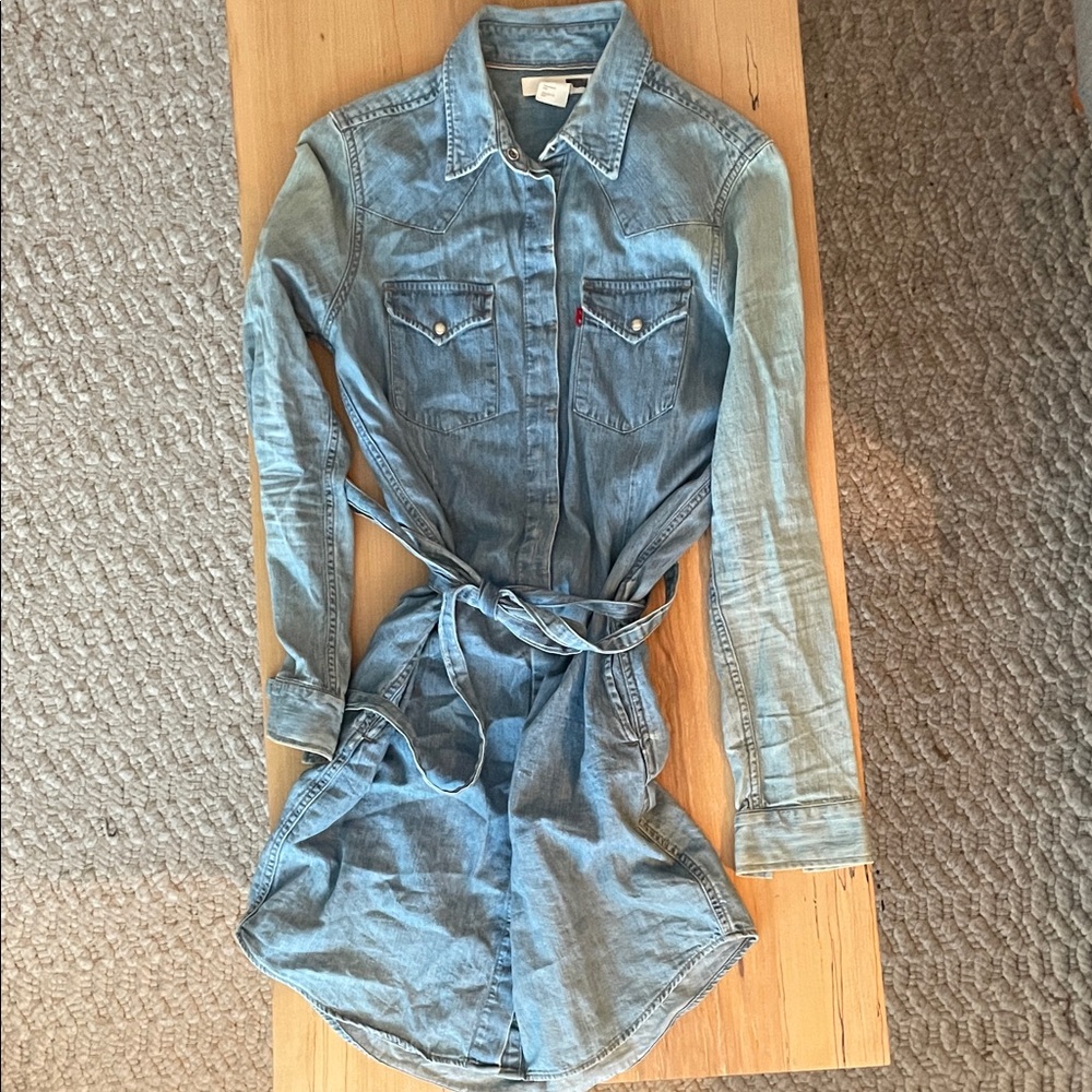 Levi's Light Blue Denim Shirt Dress